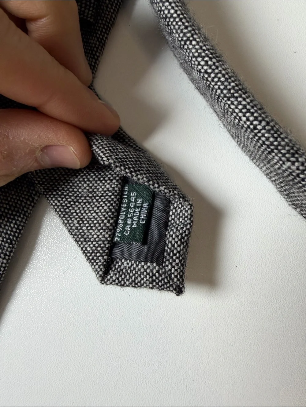 J. Crew Slim Modern Classic Birdseye Charcoal Gray Knit Tie